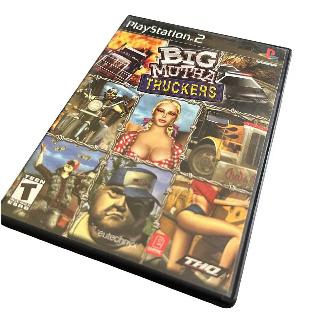 Big Mutha Truckers Sony PlayStation 2 PS2 Game CIB Blue Disc THQ Black Label